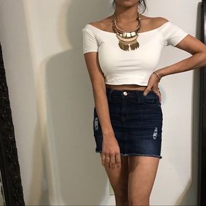 Hollister White Crop Top